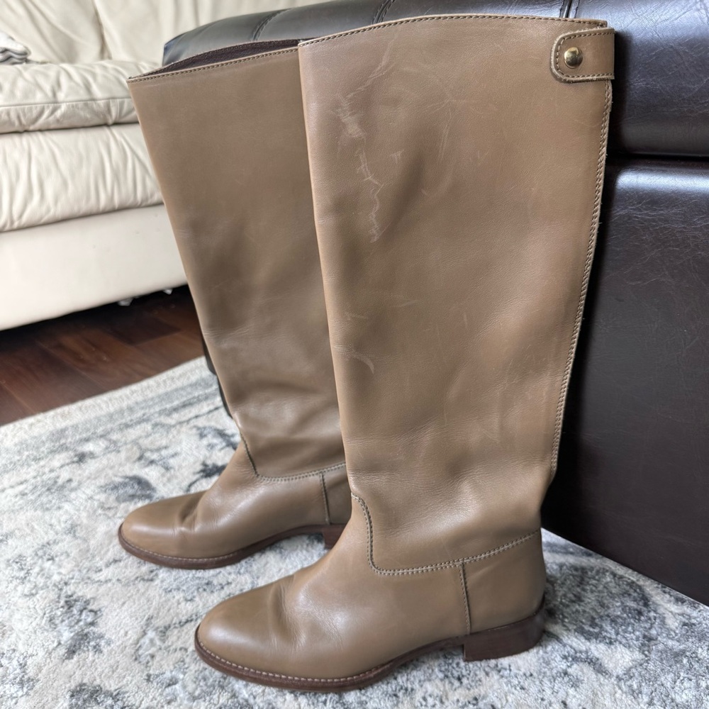 J Crew Field Classic Tall Leather Riding Boots - Brown
